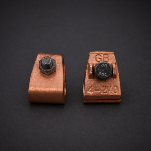 Conector GB | COBRE | CALIBRES # 8-4  4-2/0  1/0-250  300-500 | TORNILLERIA EN ACERO INOXIDABLE O BRONCE | X50 UND