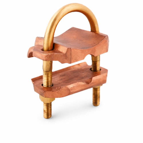 CONECTOR GAR | COBRE | DIAMETRO TUBO 2" | TORNILLERIA EN ACERO INOXIDABLE | PERNO 5/16 - TUERCA 5/16 | x 10 UND