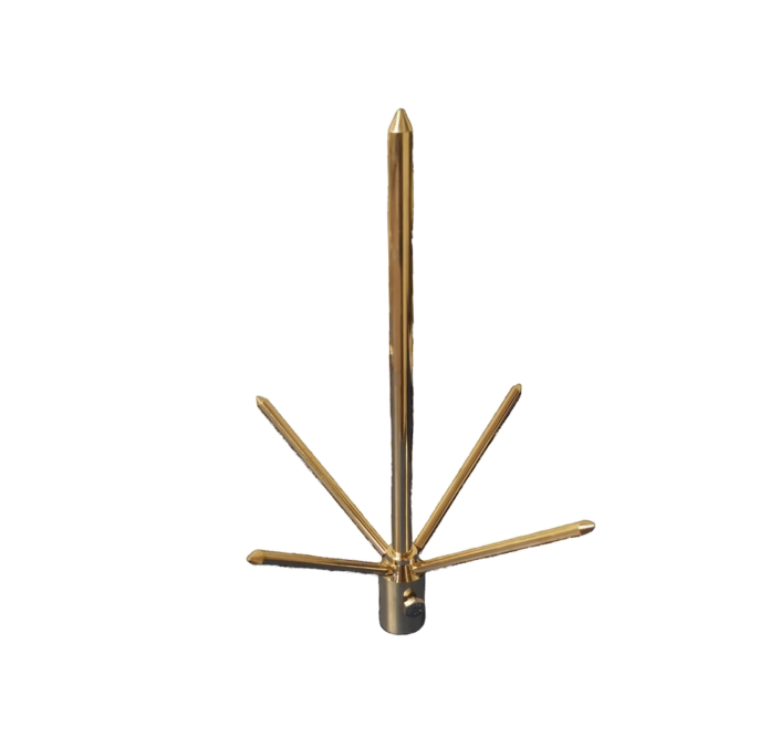 PARARRAYOS FRANKLIN 5 PUNTAS | BRONCE | TUBO DE 3/4″ – 1″ – Electric ...