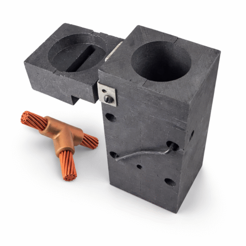 MOLDES DE GRAFITO | SOLDADURA EXOTERMICA | T HORIZONTAL | CABLE 2/0 - CABLE 2/0 AWG